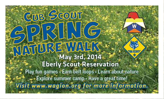Cub Scout Spring Nature Walk  May 3rd, 2014 at Eberly Scout Reservation