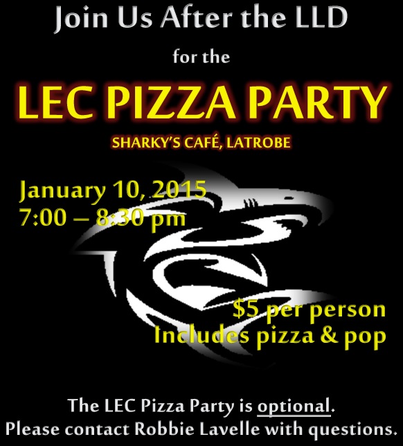 LEC Pizza Party Flyer